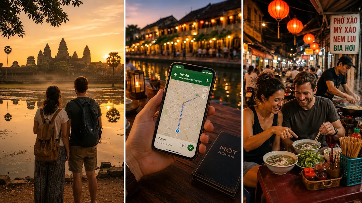 Sam and Jane's Southeast Asia trip: Angkor Wat at sunrise, navigating Hội An by eSIM, and street food in Vietnam